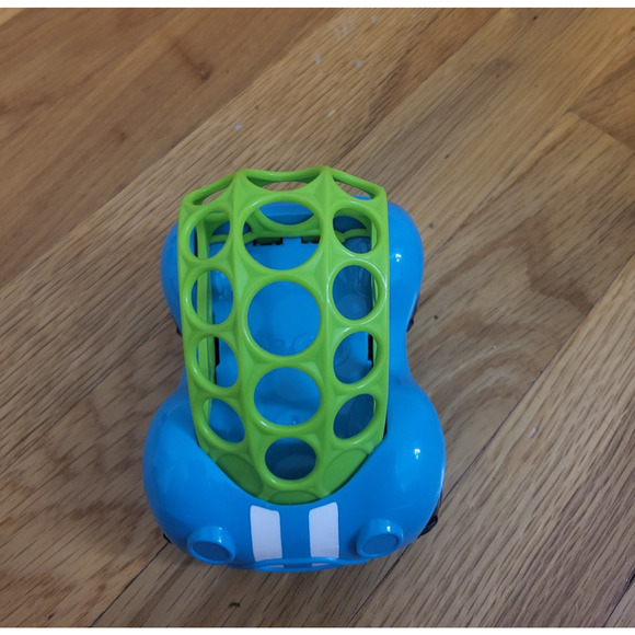 Oball Rattle & Roll Toy Car Blue Green with Bead Wheels Infant Toddler Baby Grip - Picture 7 of 9